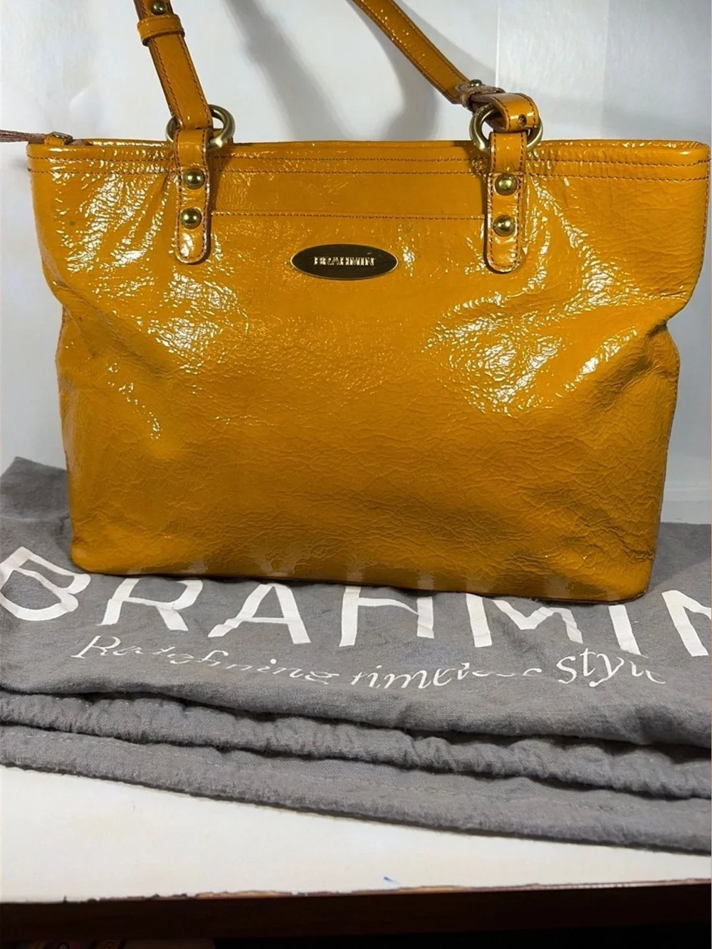 Brahmin shiny patent